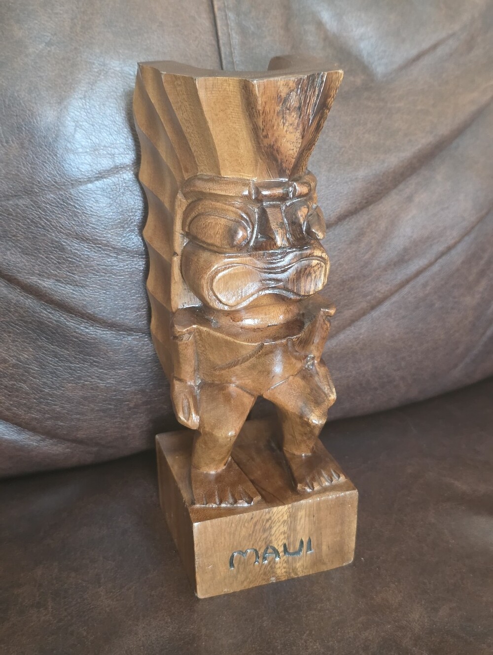 Source Old Antique Maui Brown Hand-Carved Tiki Sculpture.
